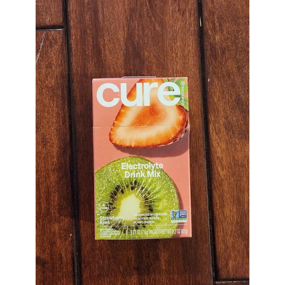 Cure Hydration Electrolyte Drink Mix, Strawberry Kiwi 8 Count Packets